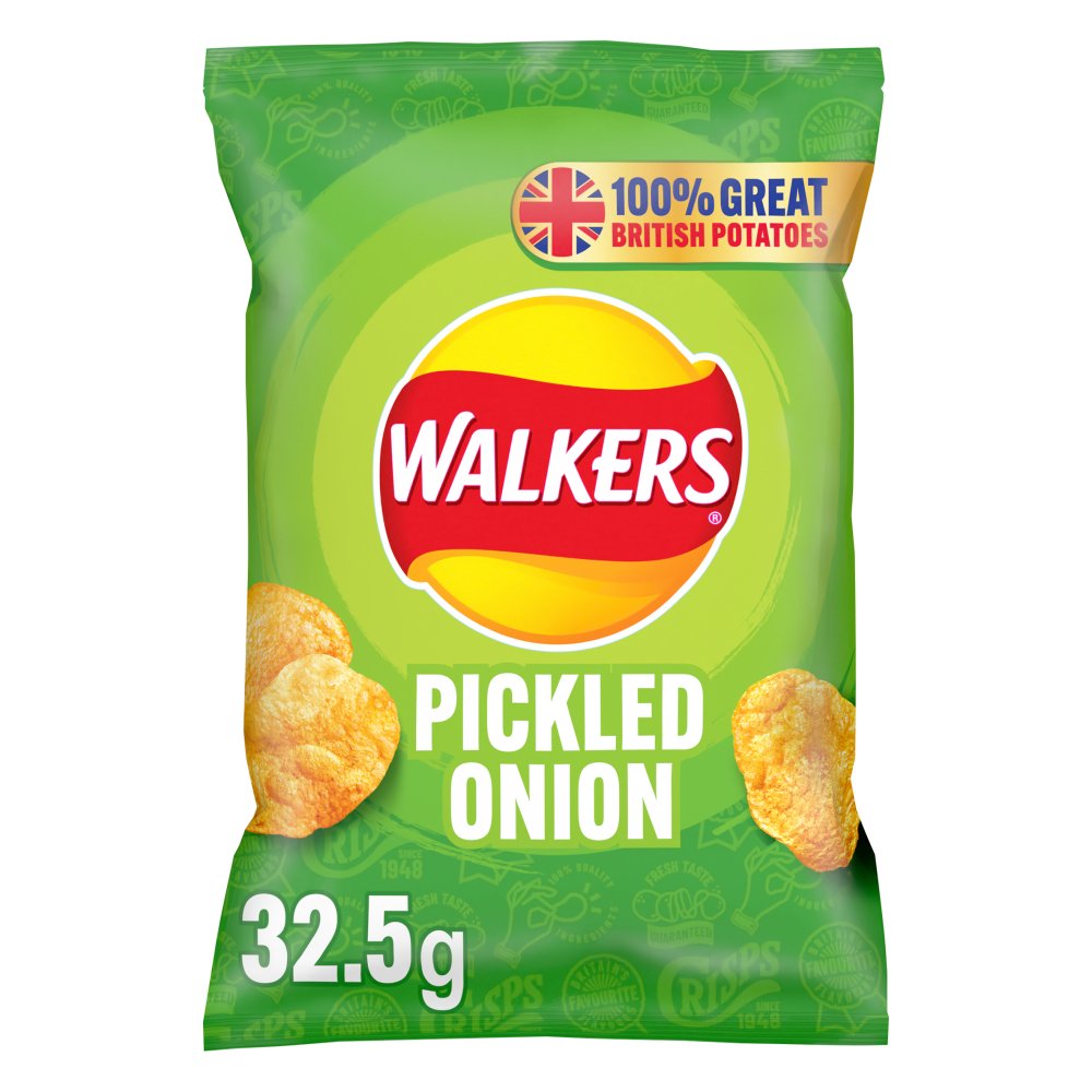 Walkers Pickled Onion Crisps 32.5g