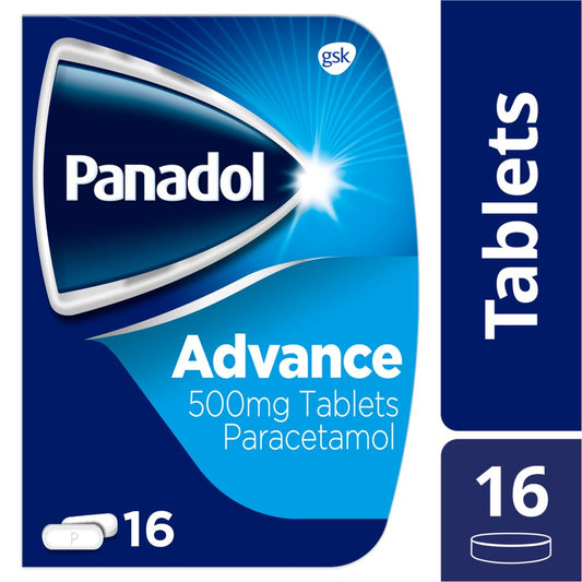 Panadol Advance Pain Relief Tablets 500 mg Paracetamol Tablets 16s
