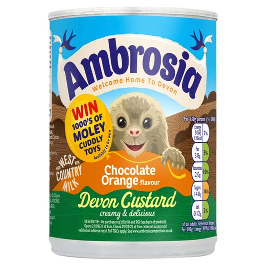 Ambrosia Chocolate Orange Flavour Devon Custard 400g