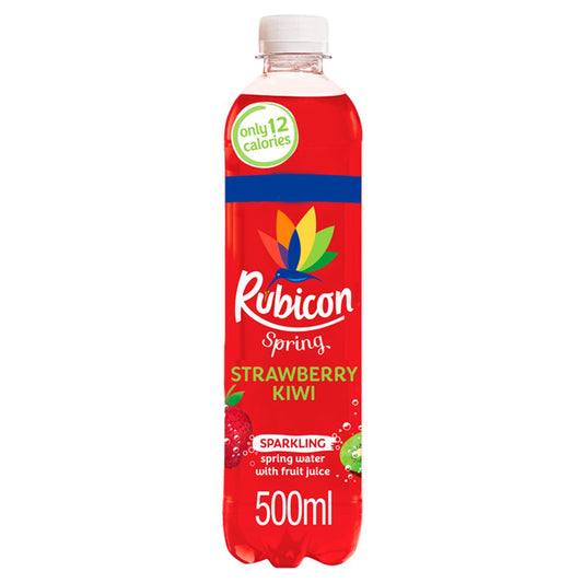 Rubicon Spring Strawberry Kiwi Flavoured Sparkling Spring Water 500ml