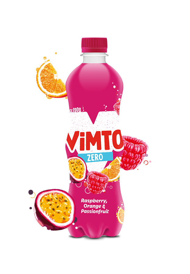 Vimto Sparkling Raspberry, Orange & Passionfruit 500ml