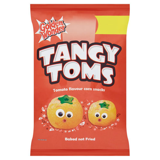 Golden Wonder Tangy Toms Tomato Flavour Corn Snacks 63g