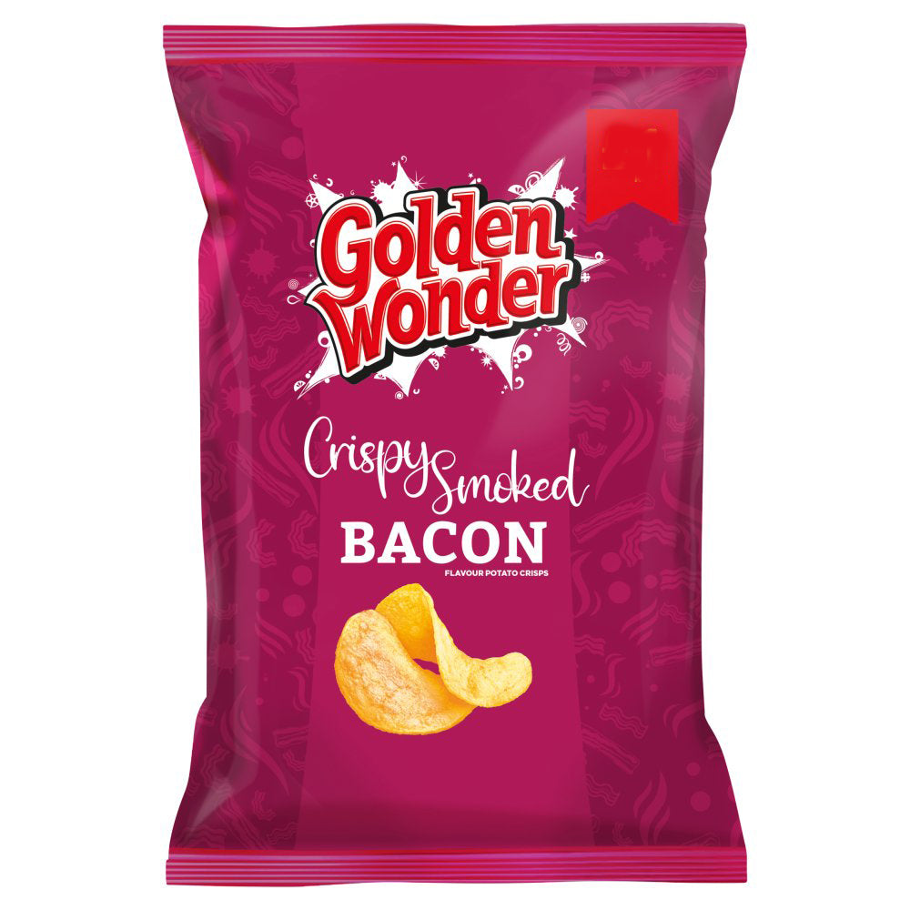 Golden Wonder Crispy Smoked Bacon Flavour Potato Crisps 65g