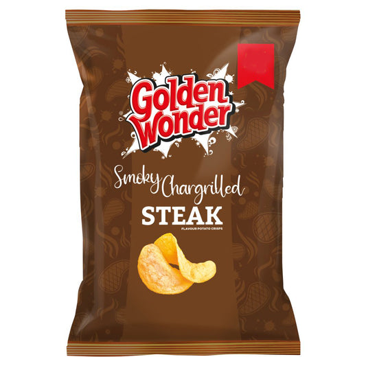 Golden Wonder Smokey Chargrilled Steak Flavour Potato Crisps 65g