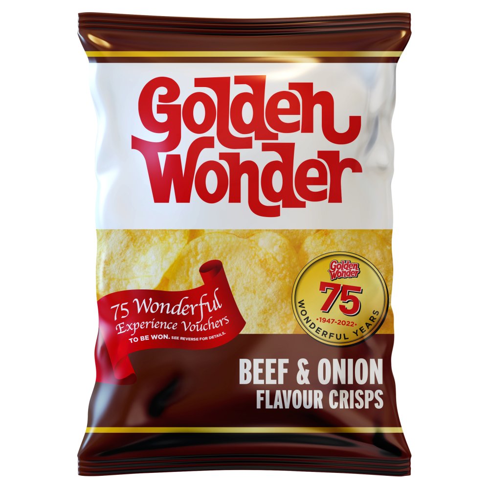 Golden Wonder Beef & Onion Flavour Crisps 32.5g