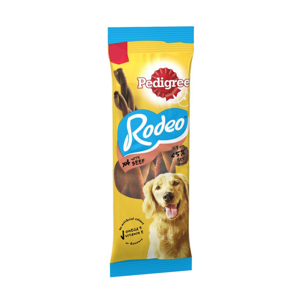 Pedigree Rodeo Adult Dog Treats Beef 4 Sticks 70g