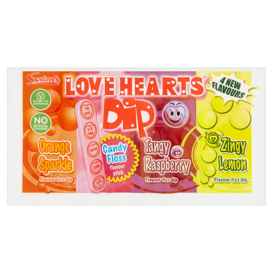 Swizzels Love Hearts Dip Candy Floss Flavour Stick 25g
