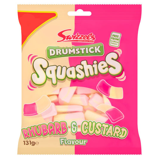 Swizzels Drumstick Squashies Rhubarb & Custard Flavor 131g