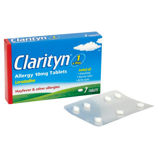 Clarityn Allergy Tablets 10mg Loratadine for Allergy and Hayfever Relief 7 Tablets