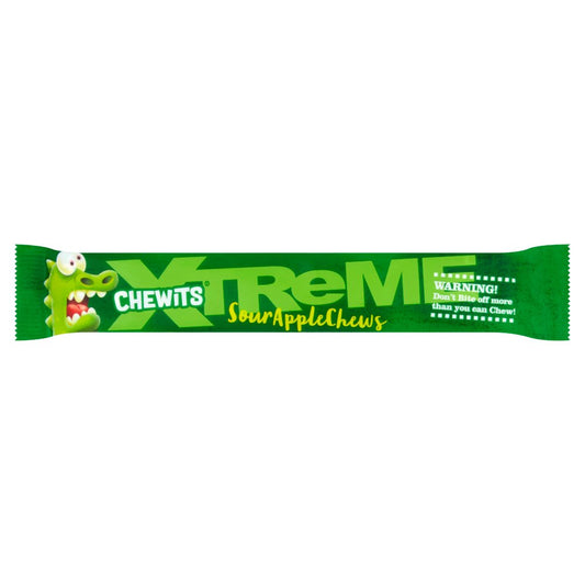 Chewits Xtreme Extremely Sour Apple Chews 34g