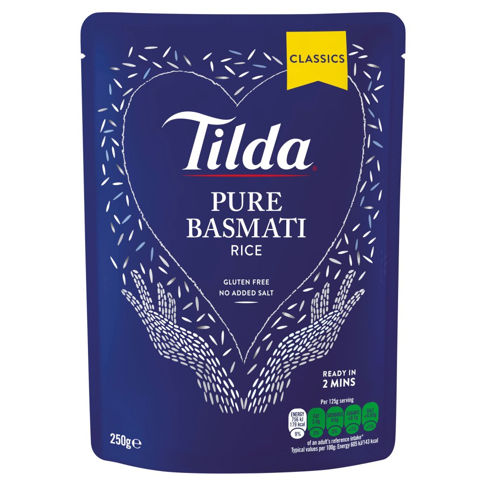 Tilda Pure Microwave Basmati Rice Classics 250g