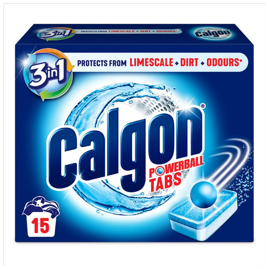 Calgon 3-in-1 Washing Machine Water Softener 15 Tablets