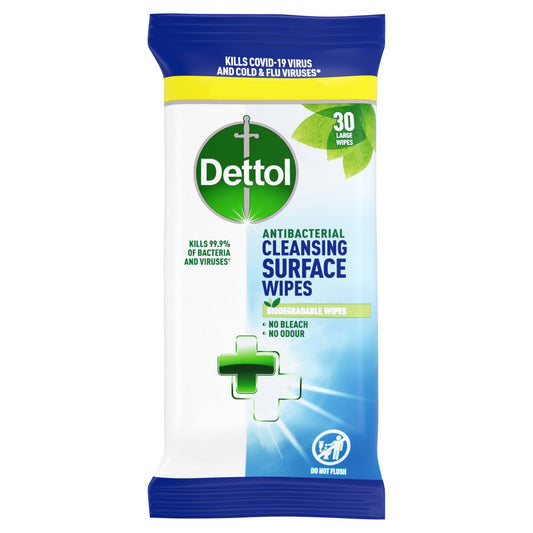 Dettol Antibacterial Surface Cleansing Wipes, 30 Wipes