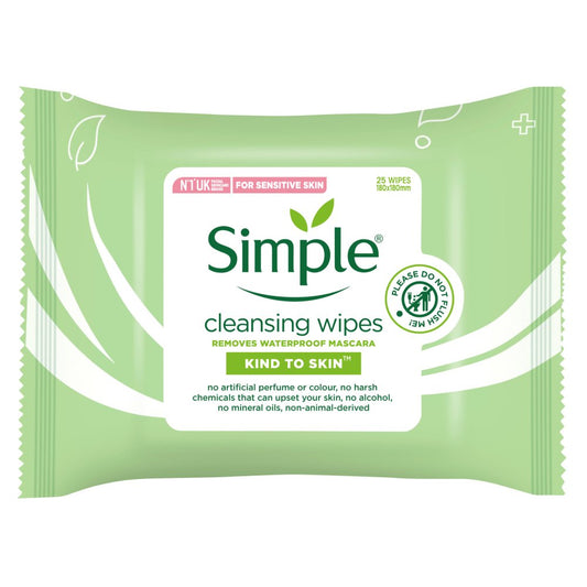 Simple Cleansing Facial Wipes 25 wipes