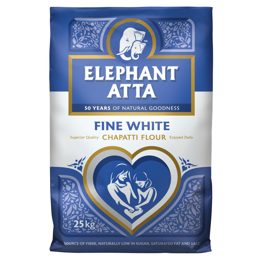 Elephant Atta Fine White Chapatti Flour 25kg