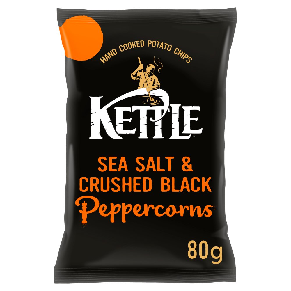 KETTLE® Chips Sea Salt & Crushed Black Peppercorns 80g