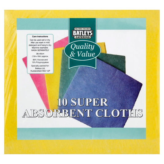 Batleys Catering 10 Super Absorbent Cloths