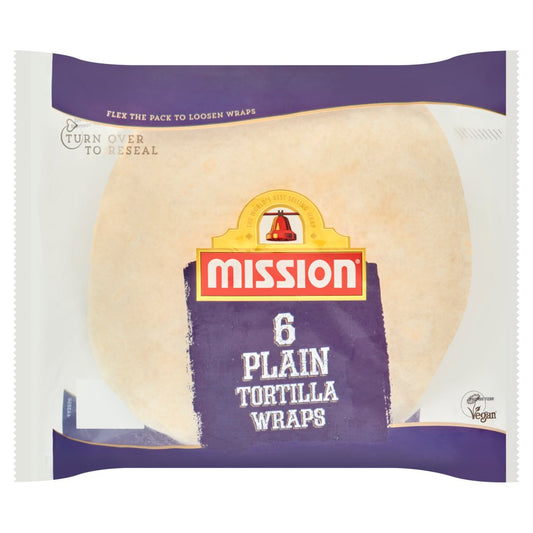 mission 6 Plain Tortilla Wraps 368g