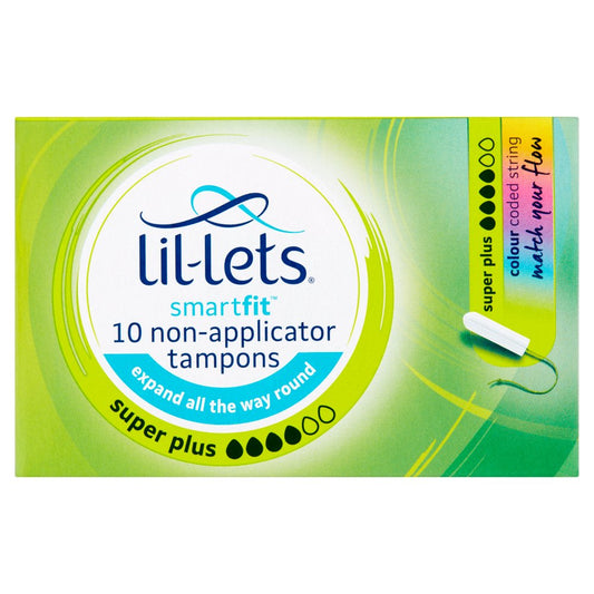 Lil-Lets Smartfit 10 Non-Applicator Tampons Super Plus