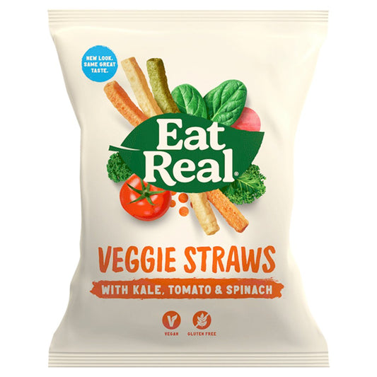 Eat Real Veggie Straws with Kale, Tomato & Spinach 45g