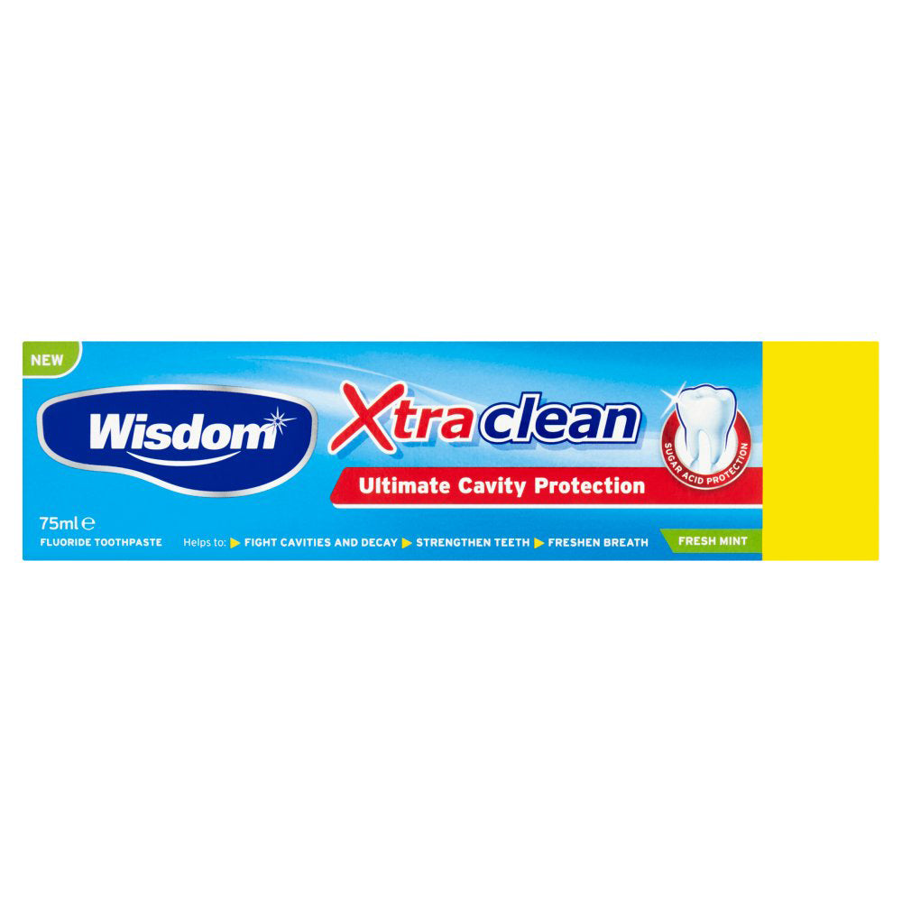 Wisdom Xtra Clean Ultimate Cavity Protection Fluoride Toothpaste Fresh Mint 75ml