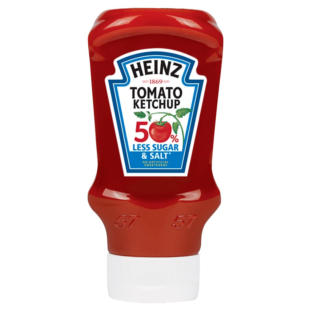 Heinz 50% Less Sugar & Salt Tomato Ketchup 435g