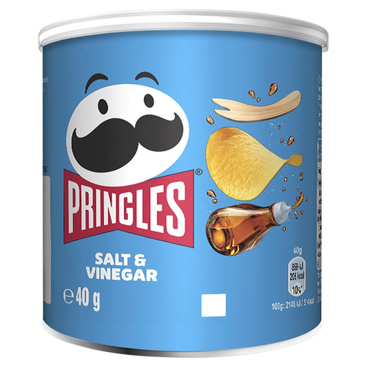 Pringles Salt & Vinegar Crisps Can 40g