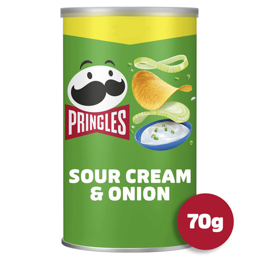 Pringles Sour Cream & Onion Crisps Can 70g