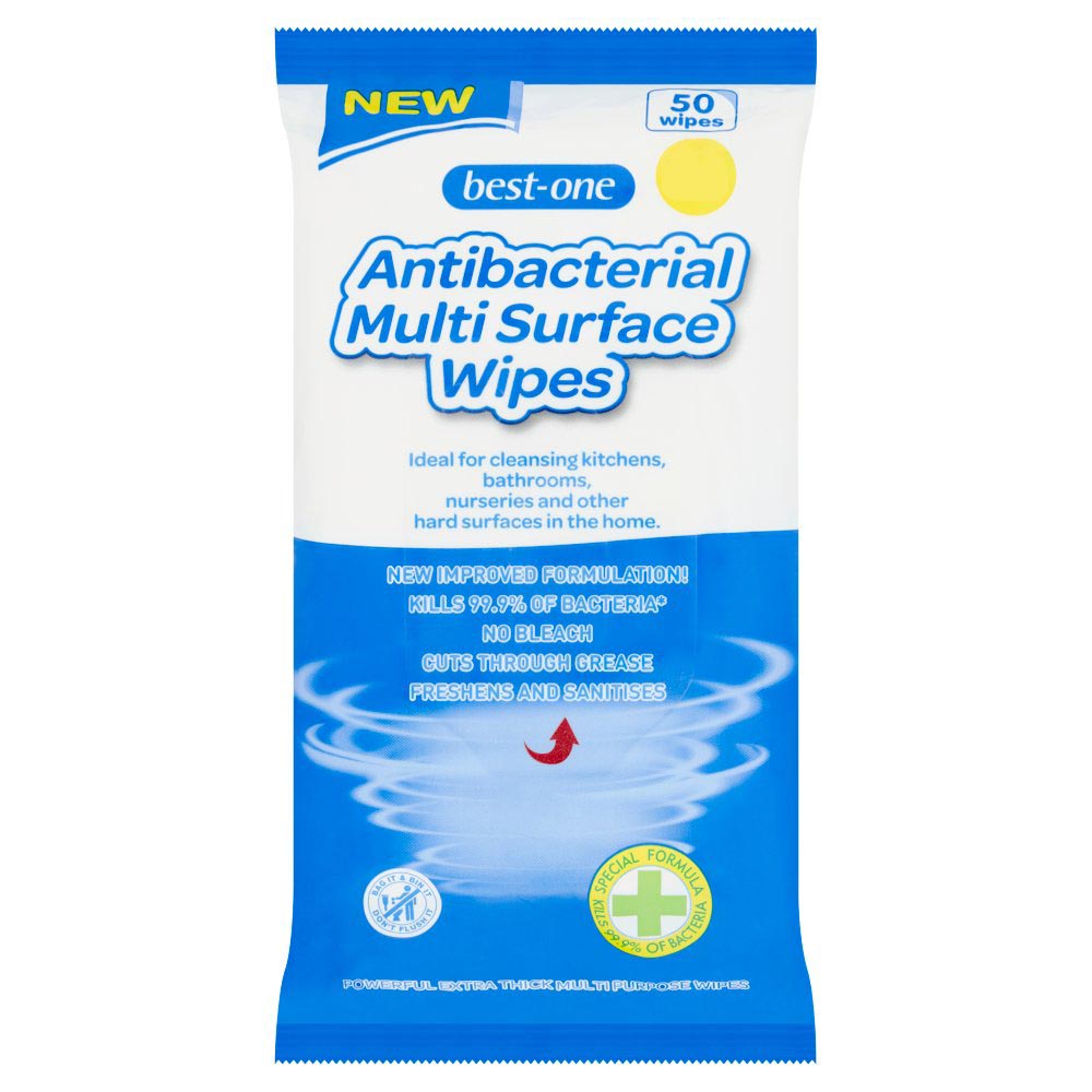 Best-One Antibacterial Multi Surface 50 Wipes