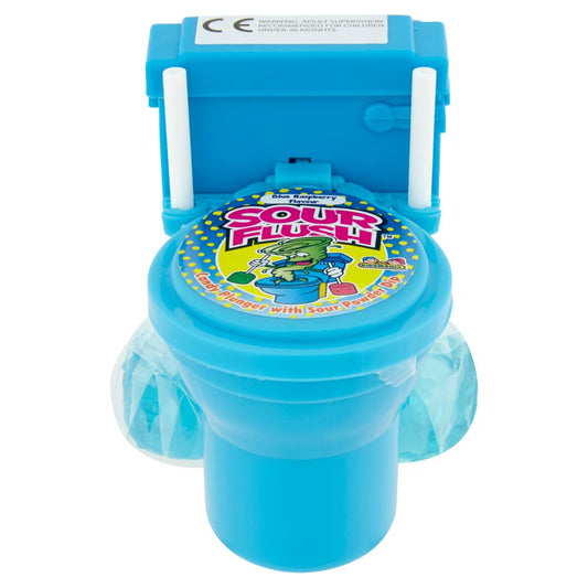 Sour Flush Candy Plunger with Sour Powder Dip Blue Raspberry Flavour 57g