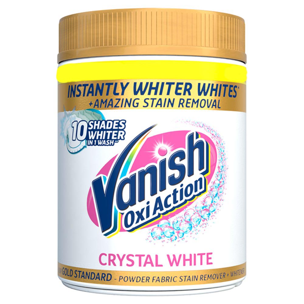 Vanish Oxi Action Crystal White Powder Fabric Stain Remover + Whitener 470g