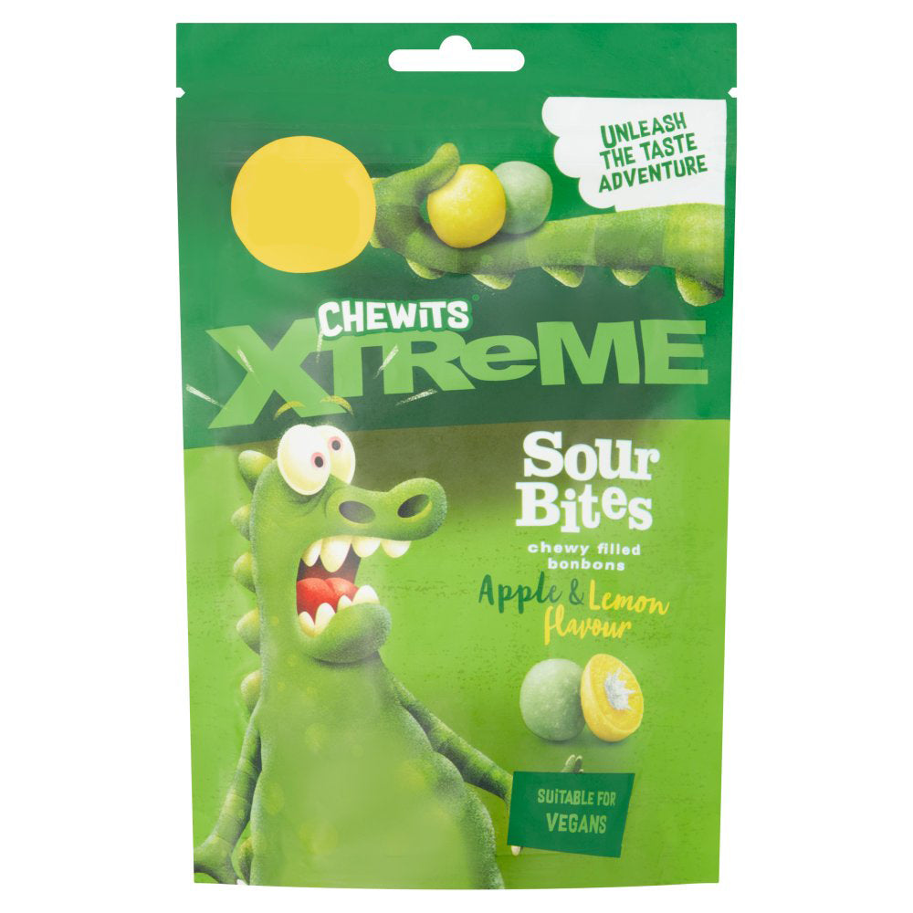 Chewits Xtreme Sour Bites Apple & Lemon Flavour 145g