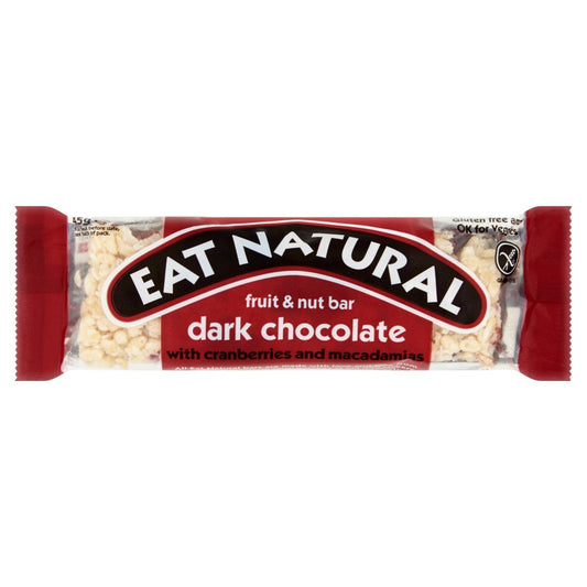Eat Natural Fruit & Nut Bar Dark Chocolate with Cranberries and Macadamias 50g