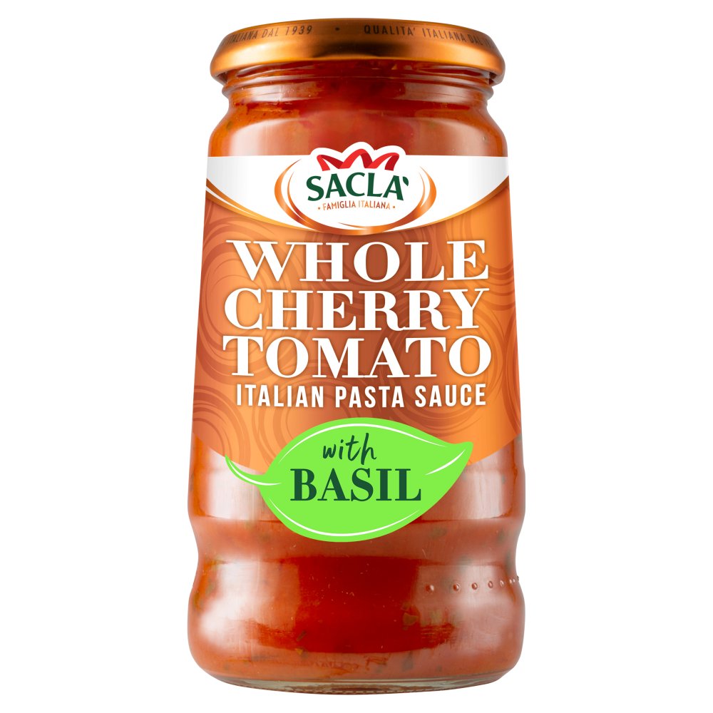Sacla' Whole Cherry Tomato Italian Pasta Sauce with Basil 350g