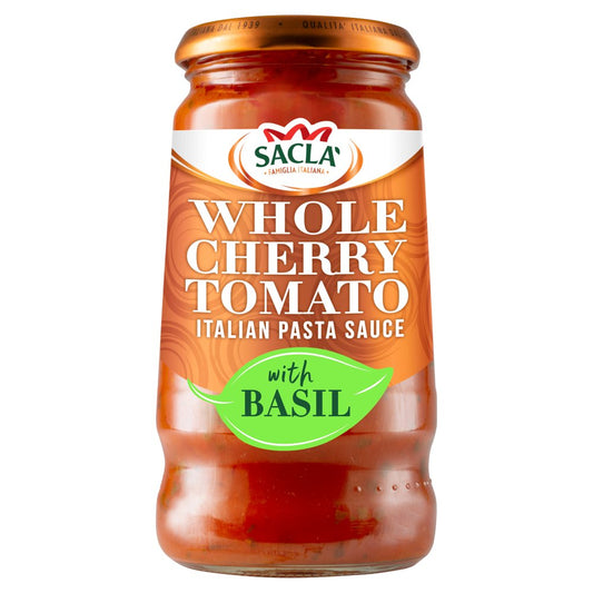 Sacla' Whole Cherry Tomato Italian Pasta Sauce with Basil 350g