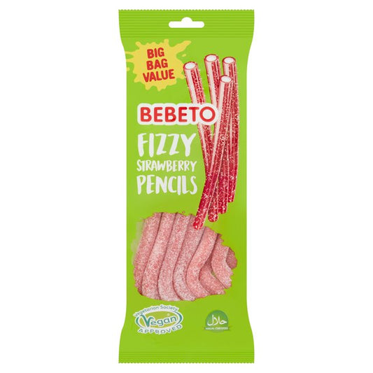 Bebeto Fizzy Strawberry Pencils 160g