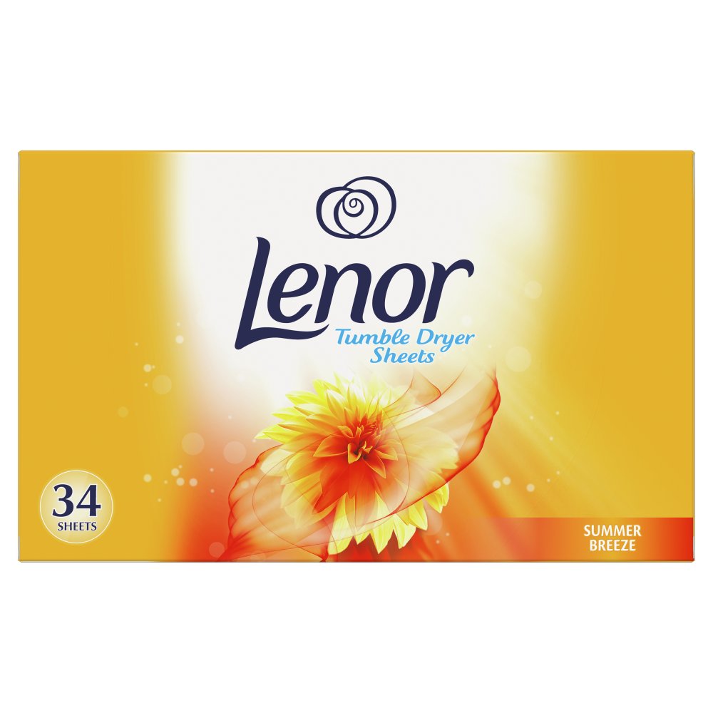 Lenor Dryer Sheets Summer Breeze 34 Sheets