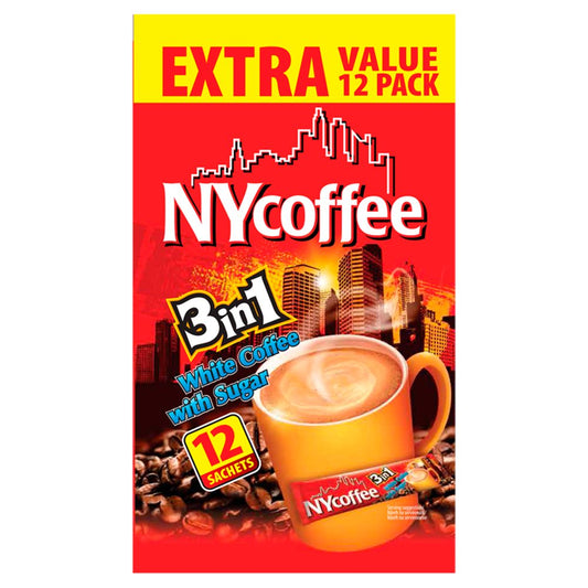 NYcoffee 3 in 1 White Coffee with Sugar 12 x 17g (204g)