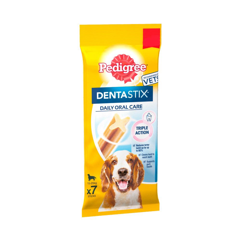 Pedigree Dentastix Daily Medium Dog Treats 7 x Dental Sticks 180g