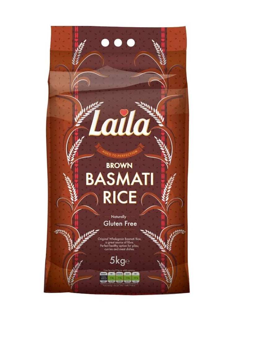Laila Brown Basmati Rice 5kg