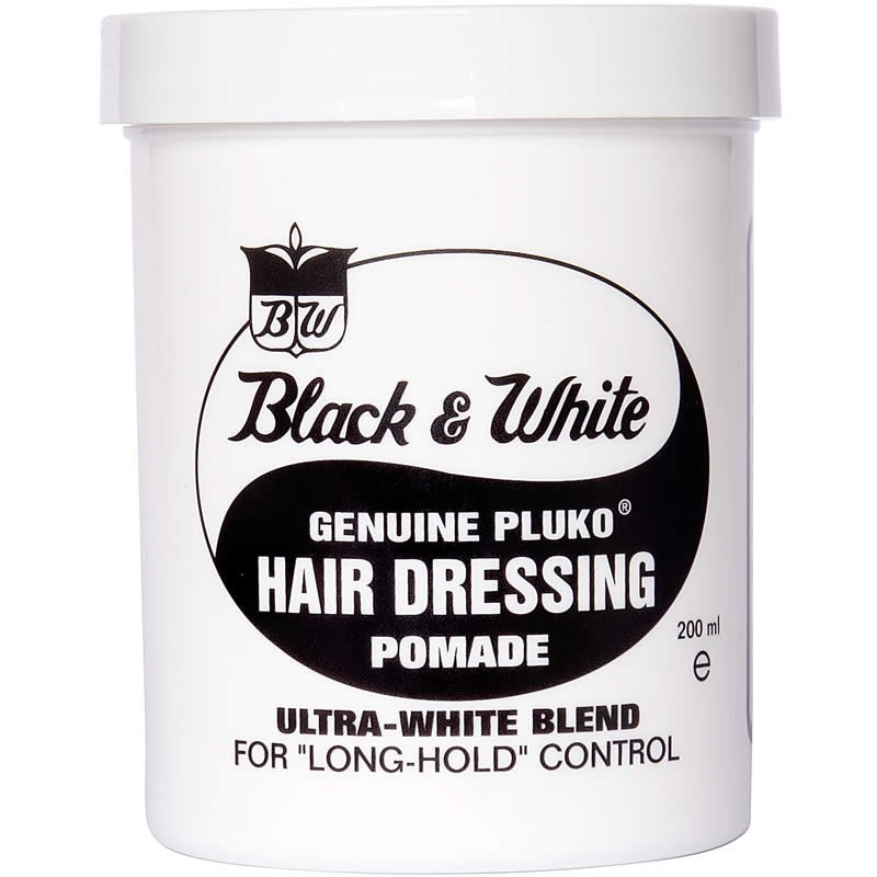 Black & White Genuine Pluko Hair Dressing Pomade 6oz