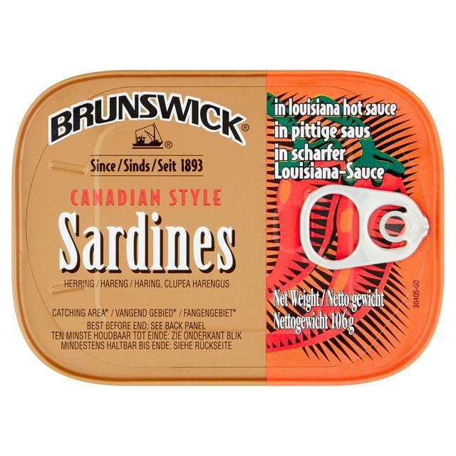 Brunswick Sardines With Louisana Hot Sauce 106g Box of 12