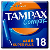 Tampax Compak Super Plus Tampons With Applicator X18