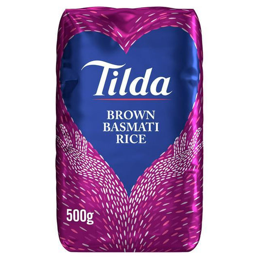 Tilda Brown Basmati Rice 500g Box of 10