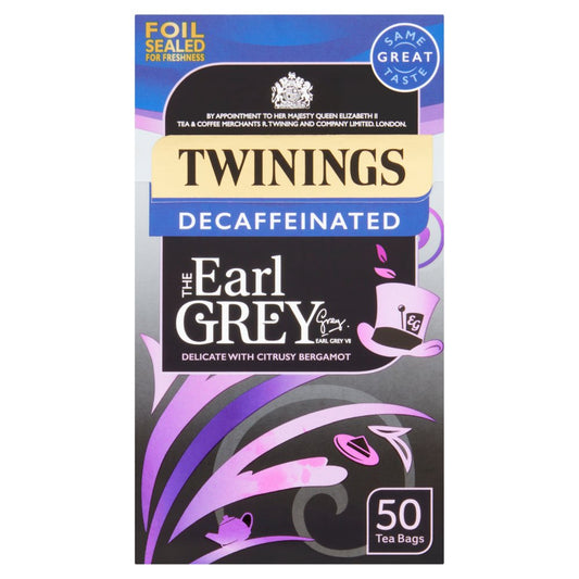 Twinings The Earl Grey Decaffeinated 50 Tea Bags 125g