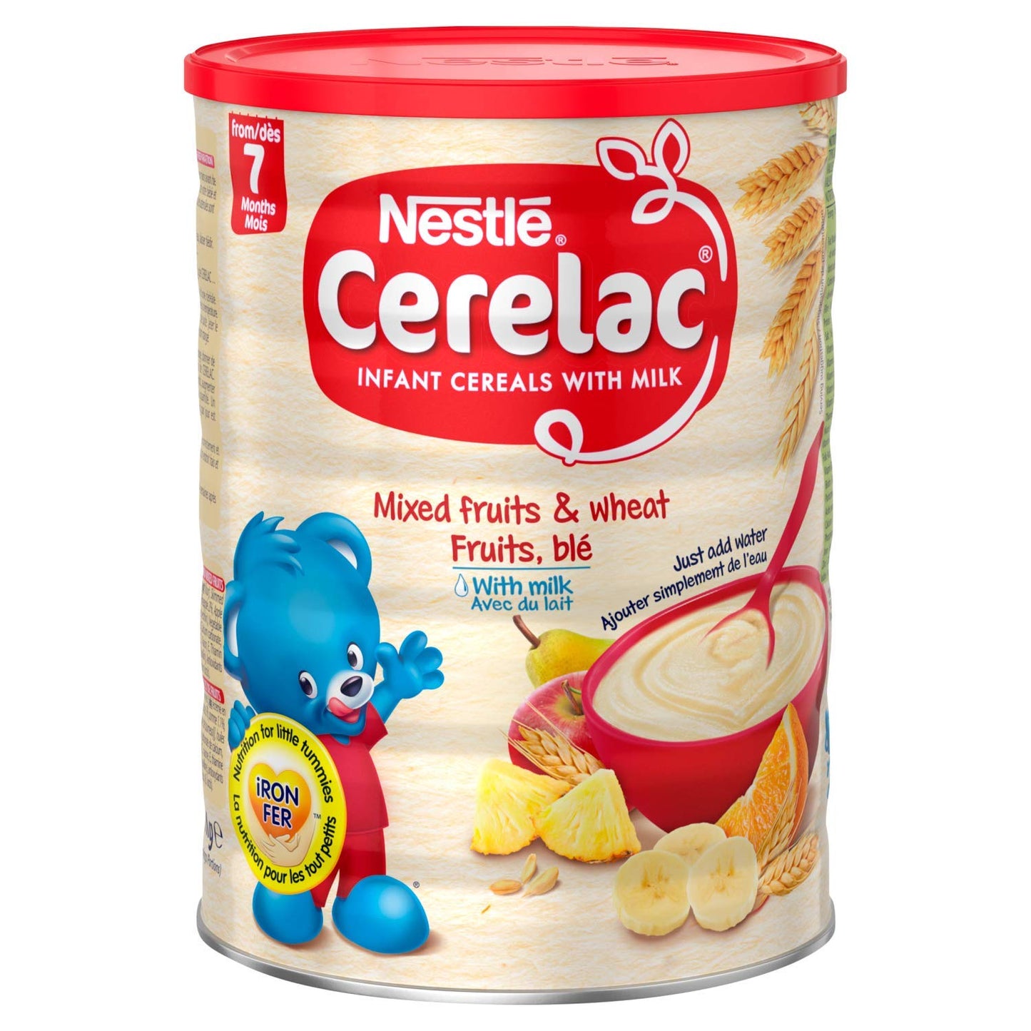 Nestle Cerelac Infant Cereal with Milk and Wheat 1 kg mixed fruit 35.27 Oz