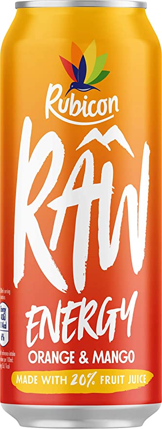 Rubicon Raw Energy Orange & Mango 500ml
