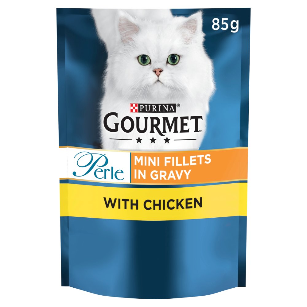 Gourmet Perle Mini Fillets in Gravy with Chicken 85g