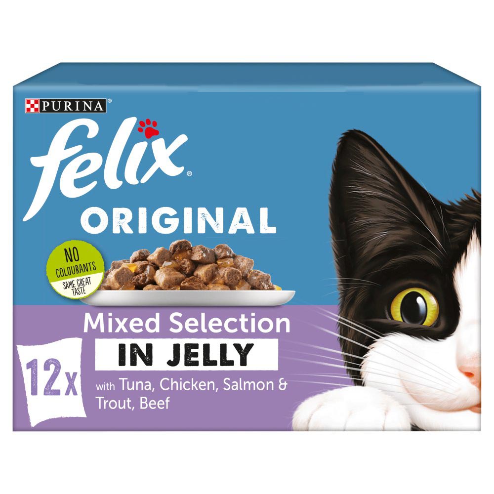 Sheba Fine Flakes Cat Food Tray Salmon in Jelly 85g