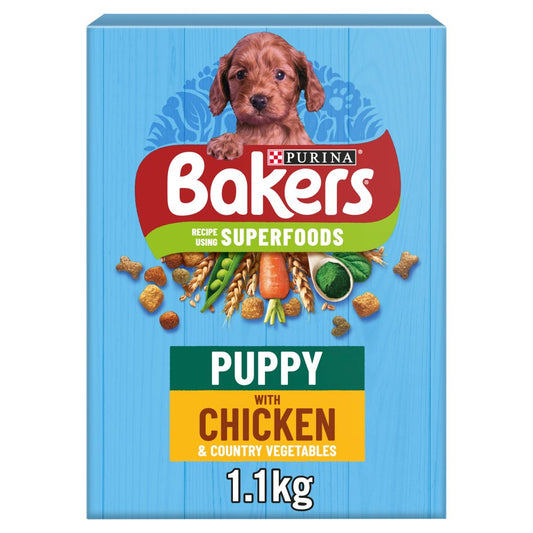 BAKERS Puppy Chicken with Vegetables Dry Dog Food 1.1kg